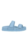 Gia Borghini Woman Sandals Sky Blue Size 7 Soft Leather
