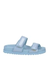Gia Borghini Light-blue Strap Fastening Sandals In Blue