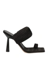 Gia Borghini 115mm Leather Heeled Sandals In Black