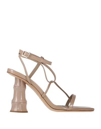Gia Borghini Toe Strap Sandals In Grey