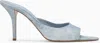 Gia Borghini Woman Sandals Light Blue Size 9 Textile Fibers In Light Blue