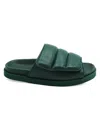 Gia Borghini Women's Gia 3 Padded Leather Slides In Cliff Green In Green