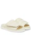 Gia Borghini Women's Gia 3 Padded Leather Slides In Ivory In Multi