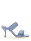 Gia Borghini Perni 03 Leather Sandals In Azure
