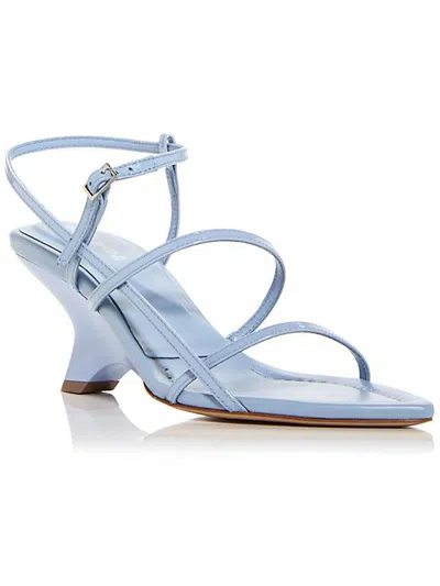 Gia Borghini Womens Patent Adjustable Strap Ankle Strap In Blue