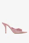 Gia Borghini Pernille Dark Pink Glitter Perni Mules In Multi