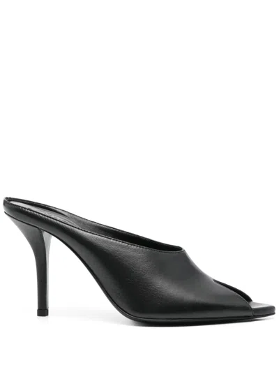 Gia Borghini X The Garment 85mm Ella Mules In Black
