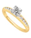 Gia Certified Diamonds Diamond Solitaire Plus Engagement Ring (1 Ct. T.w.) In 14k Two-tone Gold In Gold