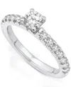 Gia Certified Diamonds Gia Certified Diamond Engagement Ring (1 Ct. T.w.) In 14k White Gold In White Gold