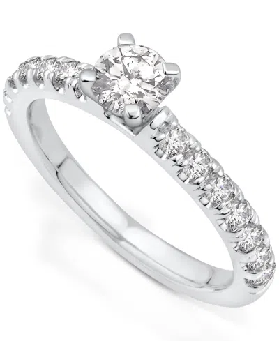 Gia Certified Diamonds Gia Certified Diamond Engagement Ring (1 Ct. T.w.) In 14k White Gold