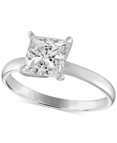 Gia Certified Diamonds Gia Certified Diamond Princess Solitaire Engagement Ring (1 Ct. T.w.) In 14k White Gold
