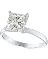 GIA CERTIFIED DIAMONDS GIA CERTIFIED DIAMOND PRINCESS SOLITAIRE ENGAGEMENT RING (2 CT. T.W.) IN 14K WHITE GOLD
