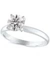 Gia Certified Diamonds Gia Certified Diamond Solitaire Engagement Ring (1-1/2 Ct. T.w.) In 14k White Gold In White Gold