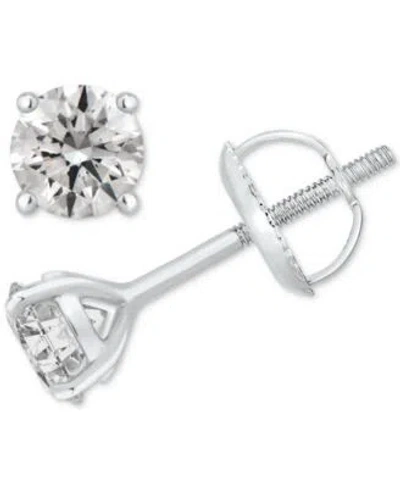 Gia Certified Diamonds Gia Certified Diamond Stud Earring Collection In 14k Gold 1 2 2 Ct. T.w. In White Gold