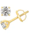 Gia Certified Diamonds Gia Certified Diamond Stud Earrings (1 Ct. T.w.) In 14k Gold In Gold
