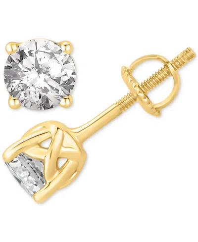 Gia Certified Diamonds Gia Certified Diamond Stud Earrings (1 Ct. T.w.) Stud Earrings In 14k White Or Yellow Gold