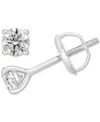 Gia Certified Diamonds Gia Certified Diamond Stud Earrings (1/2 Ct. T.w.) In 14k White Gold In Gold