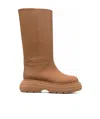 Gia Couture High Boots With Thick Soles In Brown