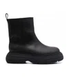 Gia Couture Marte Rubber Ankle Boots In Black