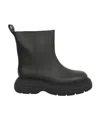 Gia Couture Round-headed Short Boots In Black
