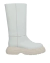 Gia Couture Woman Boot Light Grey Size 10 Calfskin In White