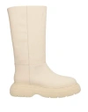 Gia Couture Woman Boot Off White Size 10 Calfskin In White