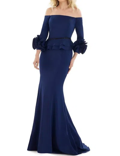 Gia Franco Evening Dress In Navy In Blue