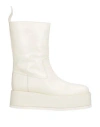 Gia Rhw Gia / Rhw Woman Ankle Boots Ivory Size 6 Soft Leather In White