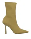 Gia Rhw Gia / Rhw Woman Ankle Boots Light Green Size 8 Synthetic Fibers In Green