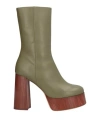 Gia Rhw Gia / Rhw Woman Ankle Boots Military Green Size 6 Leather In Green