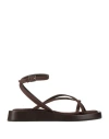 Gia Rhw Gia / Rhw Woman Sandals Dark Brown Size 7 Textile Fibers
