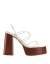 Gia Rhw Gia / Rhw Woman Sandals Off White Size 9 Soft Leather