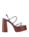 Gia Rhw Gia / Rhw Woman Sandals Plum Size 10 Soft Leather In Purple
