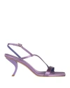 Gia Rhw Gia / Rhw Woman Sandals Purple Size 10 Textile Fibers
