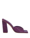Gia Rhw Gia / Rhw Woman Sandals Purple Size 8 Leather