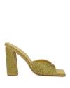 Gia Rhw Gia / Rhw Woman Sandals Sage Green Size 7 Leather In Sage Green