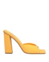 Gia Rhw Gia / Rhw Woman Sandals Yellow Size 6 Textile Fibers In Yellow