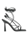 Gia Rhw Toe Strap Sandals In Black