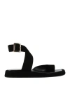 Gia Rhw Gia / Rhw Woman Thong Sandal Black Size 9.5 Leather In Black