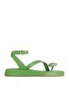 Gia Rhw Toe Strap Sandals In Green