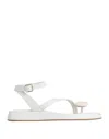 Gia Rhw Toe Strap Sandals In White
