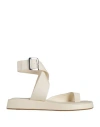 Gia Rhw Gia / Rhw Woman Thong Sandal Ivory Size 8 Textile Fibers In White