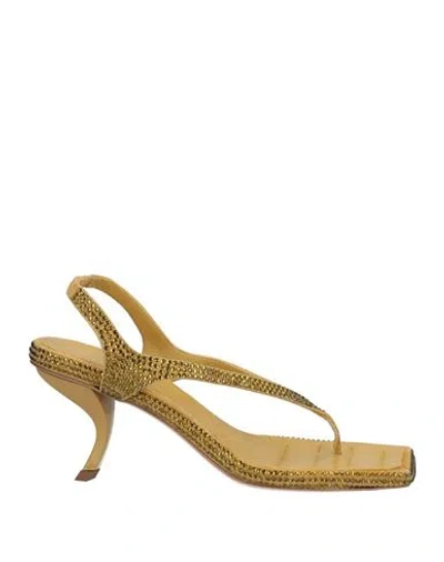 Gia Rhw Gia / Rhw Woman Thong Sandal Lime Green Size 10 Leather
