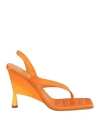 Gia Rhw Gia / Rhw Woman Thong Sandal Orange Size 7 Textile Fibers