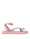 Gia Rhw Gia / Rhw Woman Thong Sandal Pink Size 10 Leather