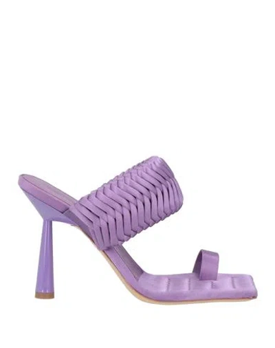 Gia Rhw Gia / Rhw Woman Thong Sandal Purple Size 7 Textile Fibers