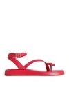 Gia Rhw Gia / Rhw Woman Thong Sandal Red Size 10 Leather
