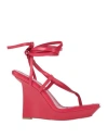 Gia Rhw Gia / Rhw Woman Thong Sandal Red Size 10 Soft Leather