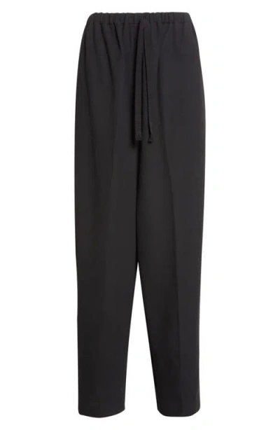 Gia Studios Alexa Brushed Melton Trousers In Black