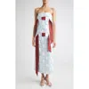 Gia Studios Ami Woven Satin Dress In Blue